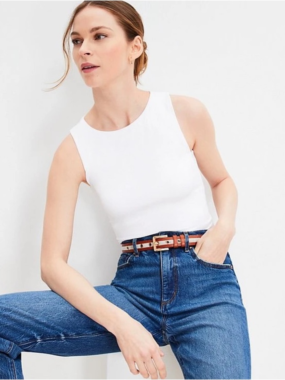 Loft Matte Crew Neck Tank Top